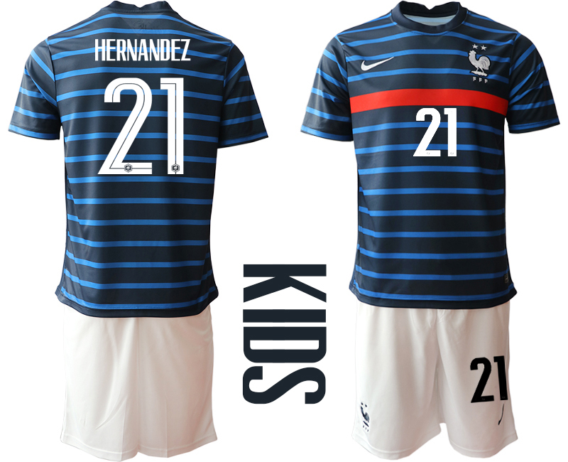 2021 France home Youth 21 soccer jerseys
